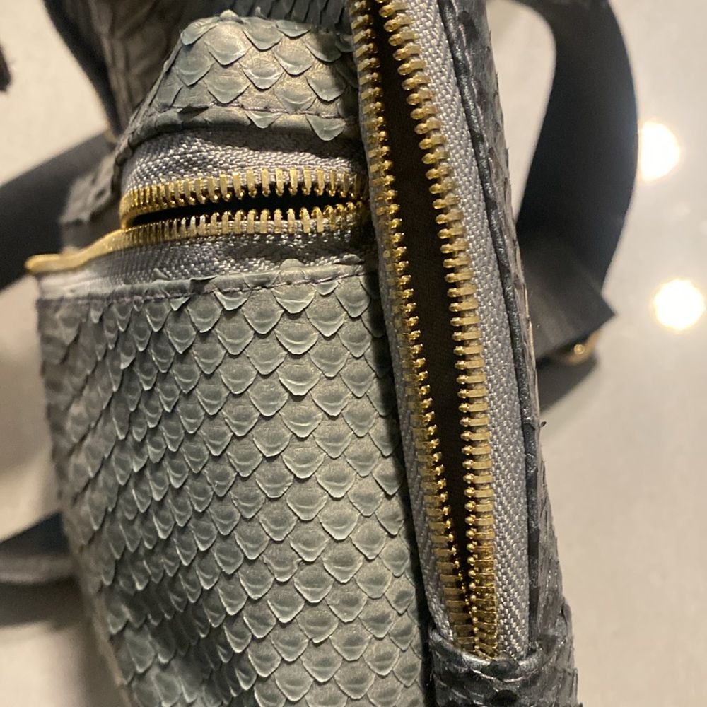 Custom Made Blue-Gray Python Crossbody - Picture 5 of 6